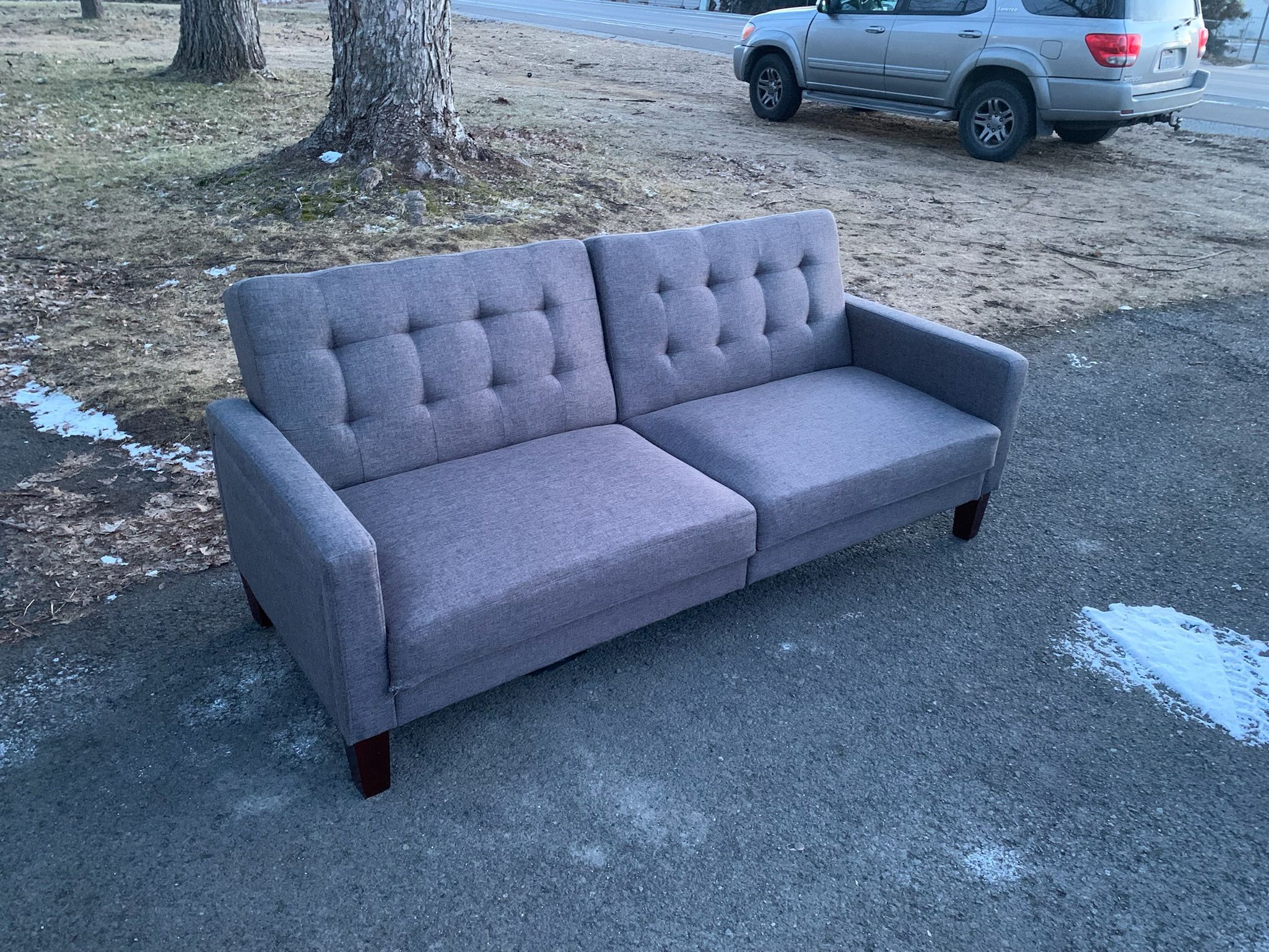 Gray Futon Sofa Great Condition