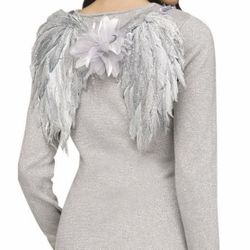 SILVER ANGEL FANTASY FEATHER WINGS