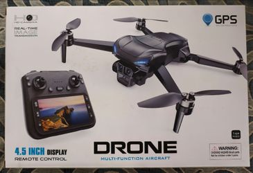 GPS Drone with 4.5" Display and 4K Camera - Foldable, 60 Min Flight (Brand New)