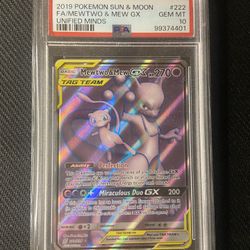 Mewtwo & Mew GX PSA 10