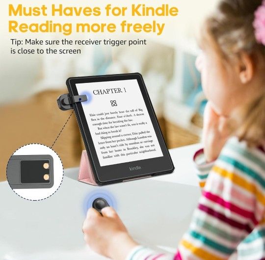 New Remote Control Page Turner for Kindle Paperwhite Accessories Kobo Surface Comics Novels Reading, Page Turner for iPhone ipad Android Tablets Read