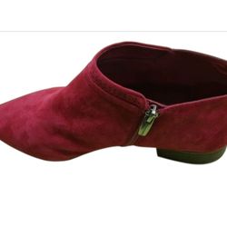 VINCE CAMUTO SUEADE BURGUNDY LEATHER ANKLE BOOTS SIZE  12M/ 42