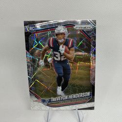 2025 Panini Prizm Treveyon Henderson Lazer Prizm Rookie RC #343 Patriots