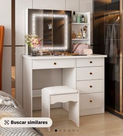 White Vanity Desk