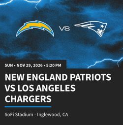 Patriots vs Chargers - 11/29/26