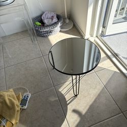 Round Mirror Side Table