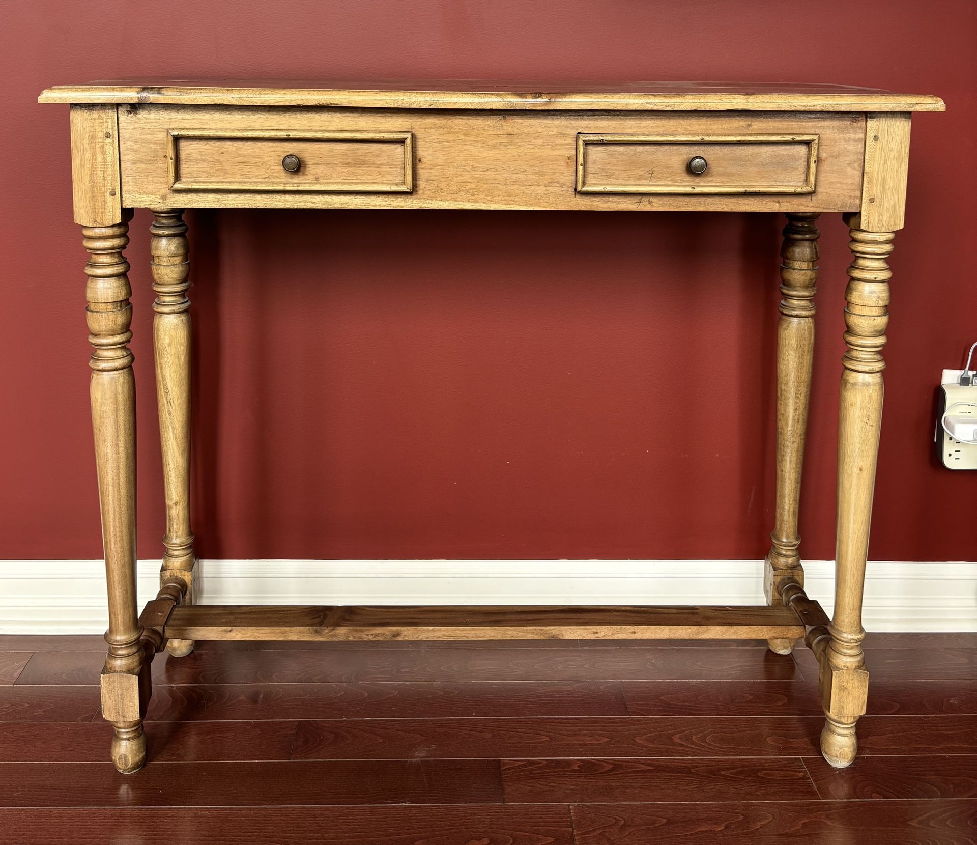 Wooden entry table