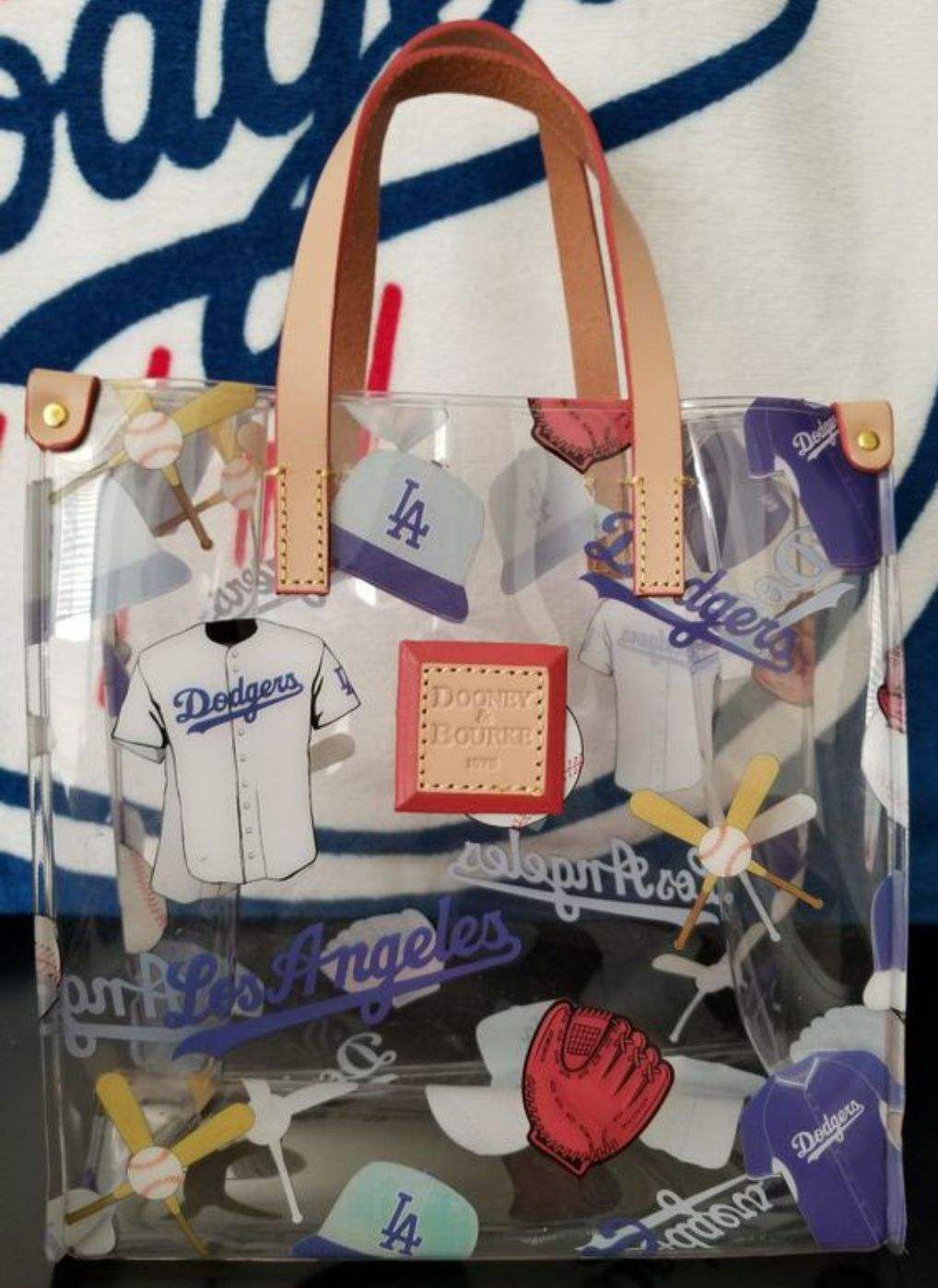 Dooney Bourke Duffle Bag MLB Los Angeles Dodgers Large White Zip