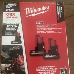(2-pack) Milwaukee M12 12-Volt lithium-ion XC