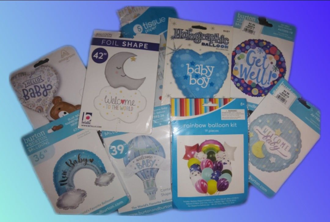 Baby Boy Balloons & Rainbow Balloon Kit