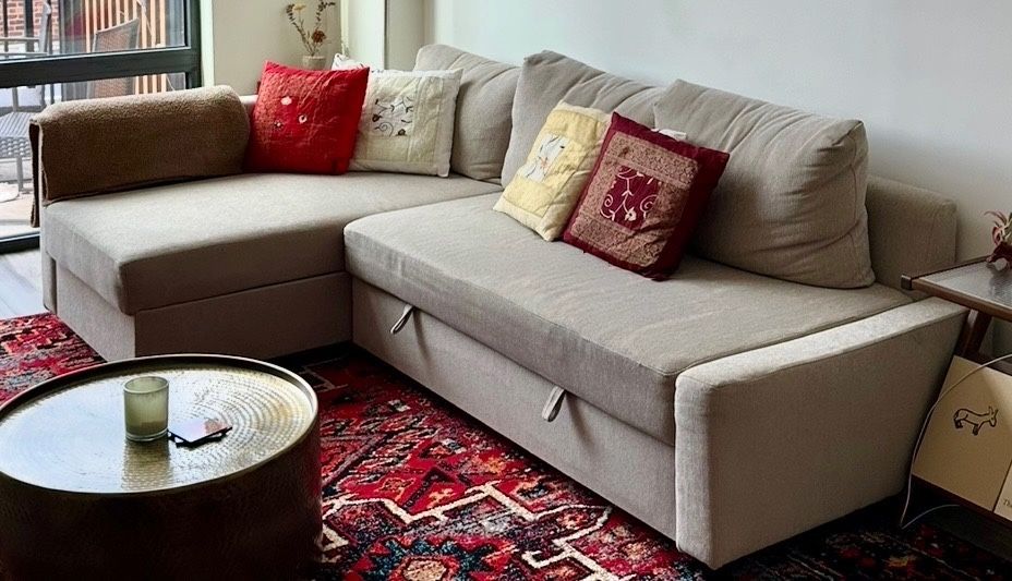 IKEA (FRIHETEN) Sectional Pull Out Couch with Storage