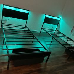 Twin Bedframe with LED lights