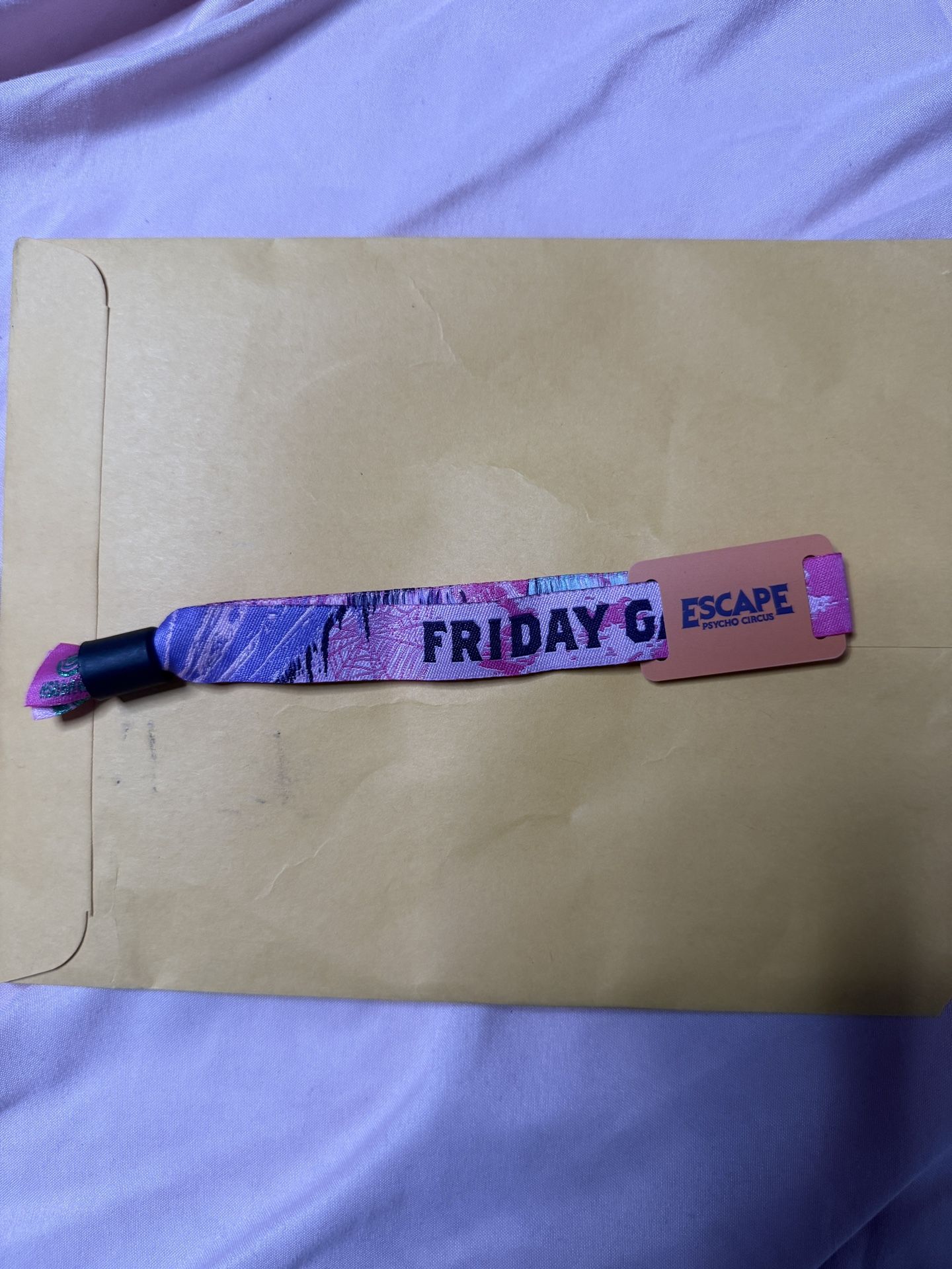 Escape Ticket. Friday. GA.