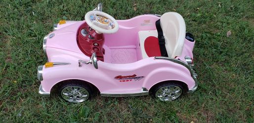 Toy Time Pink Battery Powered Ride-On Classic Coupe Car