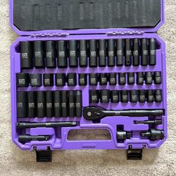 50pcs/set Standard SAE (5/16 To 3/4 Inch) And Metric (8-22mm) Size Cr-V 3/8-Inch Drive Ratchet Handle Drive Extension Bar 3/8" Drive Impact Socket Set