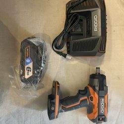 Ridgid 18v 1/2” Impact Wrench With 6 Ah Batt And Charger New $300 Firm In N Lakeland 
