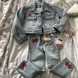 New Levi’s Hello Kitty Toddler Set Size 3t