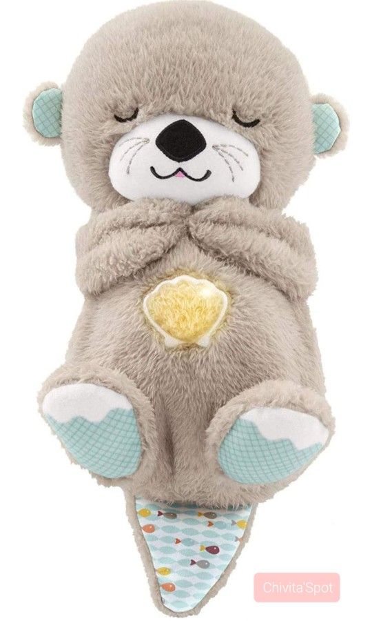 Fisher-Price Soothe 'n Snuggle Otter, Portable Plush Soother
with Music, Sounds, Lights and Breathing Motion