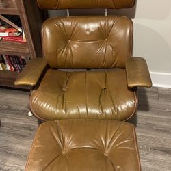 Eames Style Chair And Ottoman