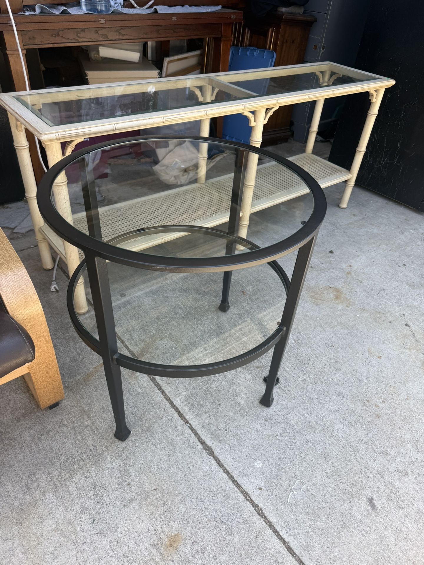 Pottery Barn Tanner Round End Table