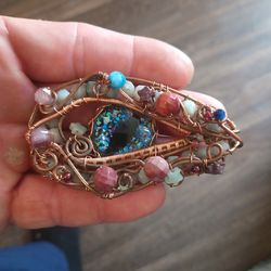 handcrafted wire-wrapped jewelry,  a pendant
