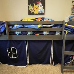 FREE Twin Low Loft Bed With Dressers and Bookshelf