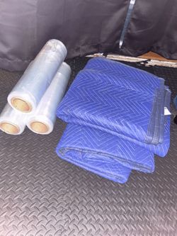 brand new moving blankets and stretch wrap