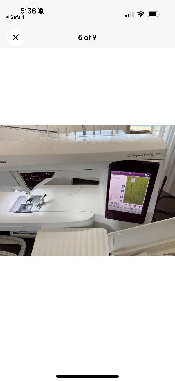 Huskvarna-Ruby Royale Computerized Combo Sewing/embroidery Machine. With Owners Manual.