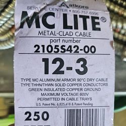 12/3 Wire Metal Clad