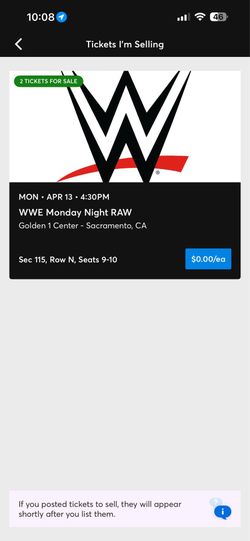 WWE Summer Tour Ticket