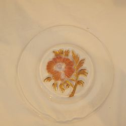 Vintage Plate With Flower Center