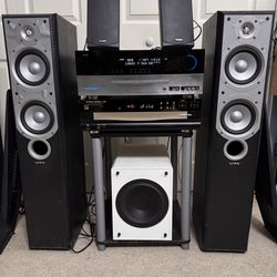 Stereo Surround System with Bluetooth adapter, Great Sound Quality (Old but Everything Works Great)