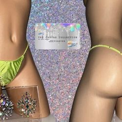 EXOTIC DANCE/ CLUB/ RAVE WEAR: THONG WITH RHINESTONES