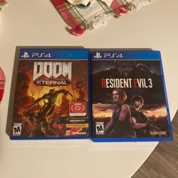 PS4 Games - DOOM eternal, Resident Evil 3