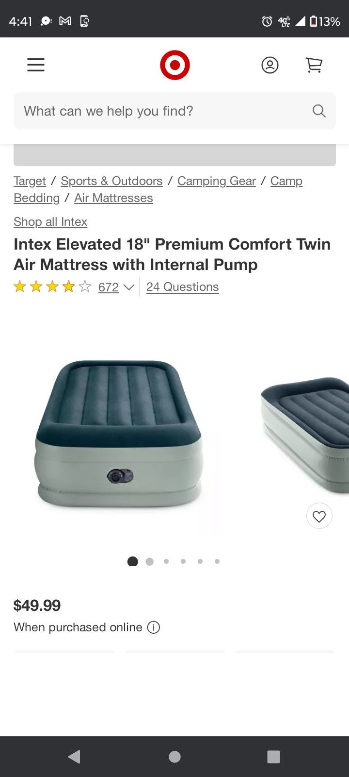 Air Mattress Intex