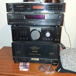Sharp 7700 Amp Another Amp 8disc Cd Player Sony.Onkyo Reciever
