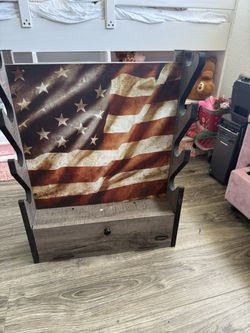 American Flag Gun Rack Wall Mounted Storage 