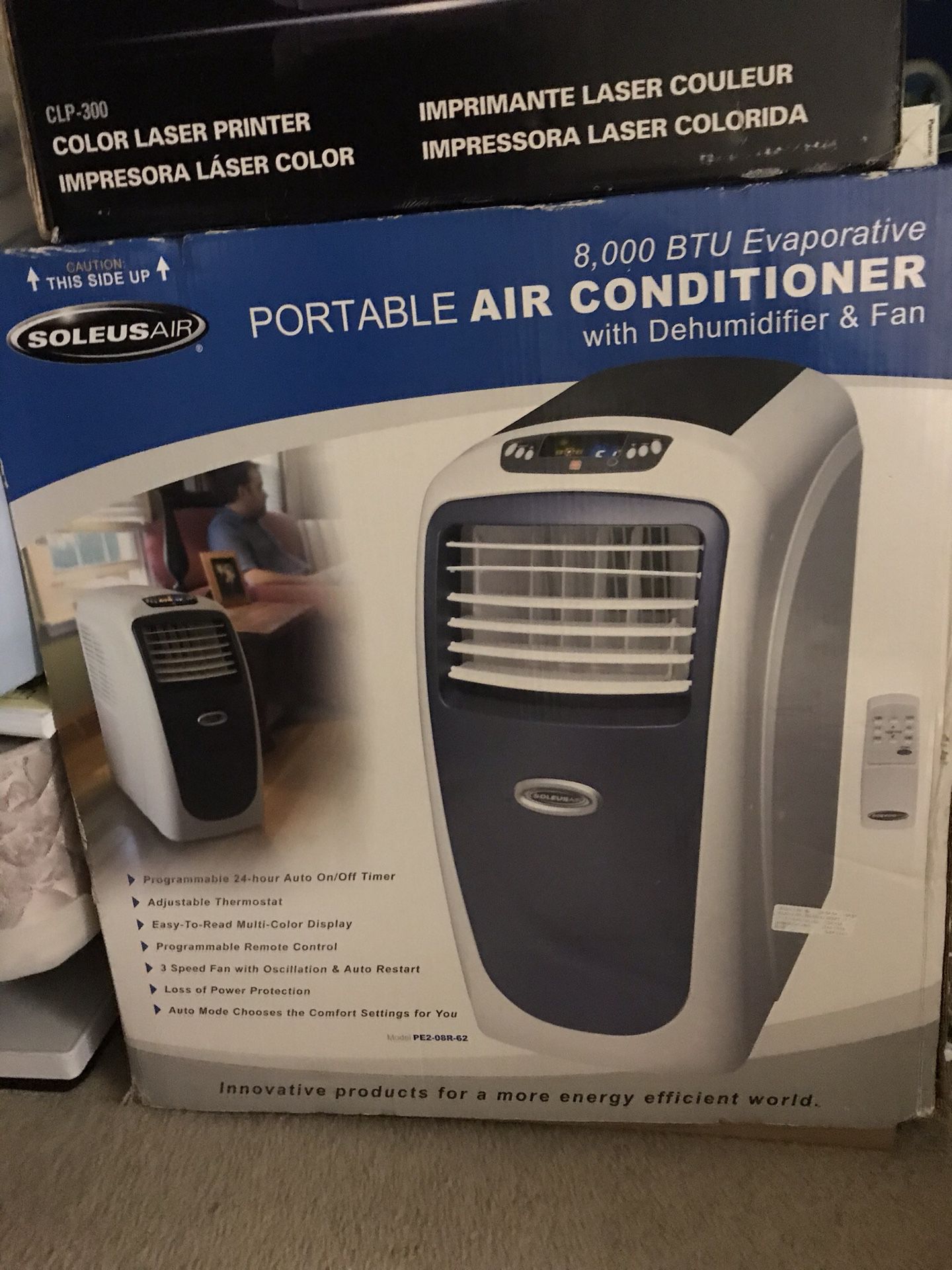 8000 BTU Soleus Air: Portable Air Conditioner, Dehumidifier, Fan