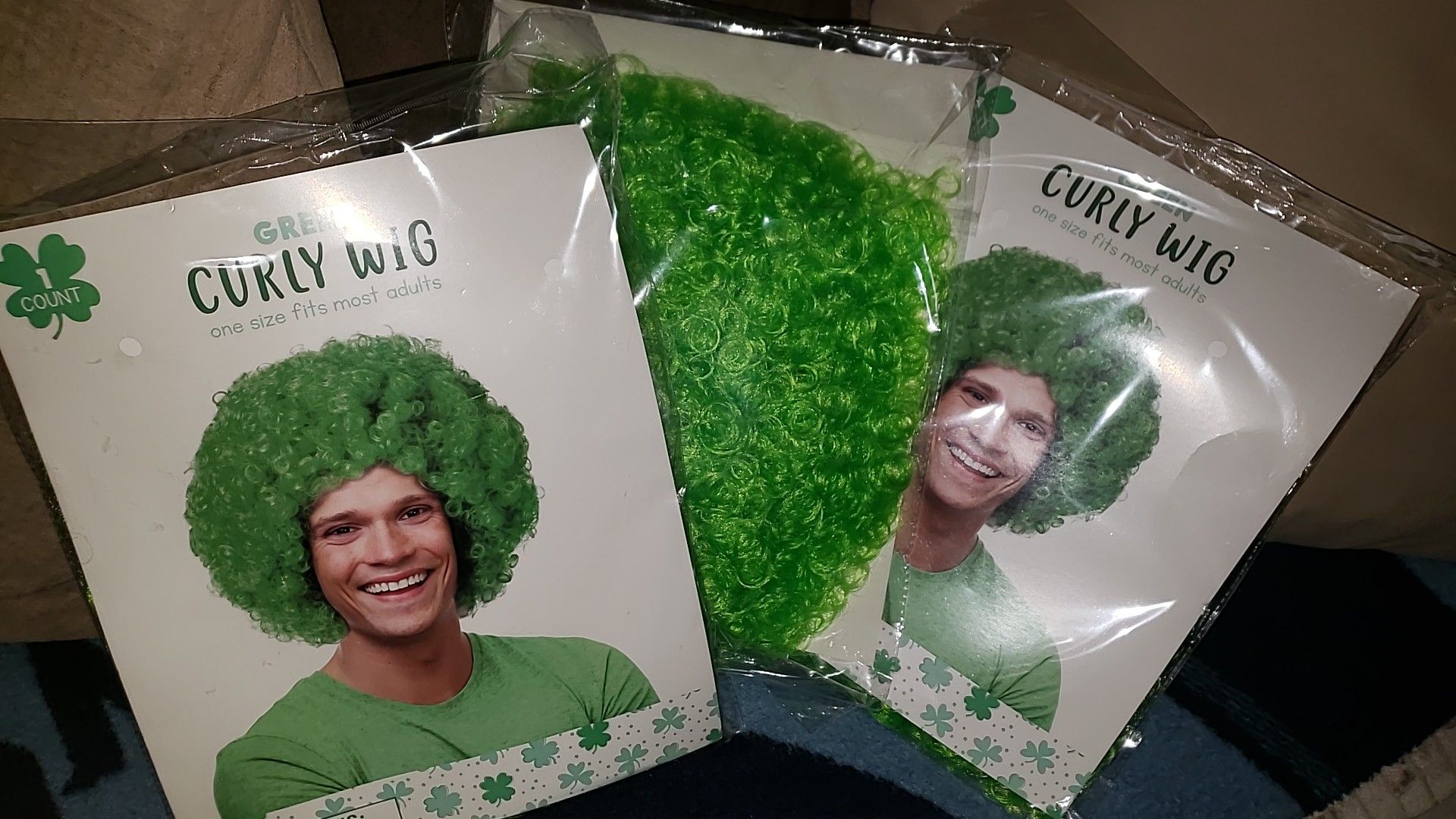 Green wigs 3 available