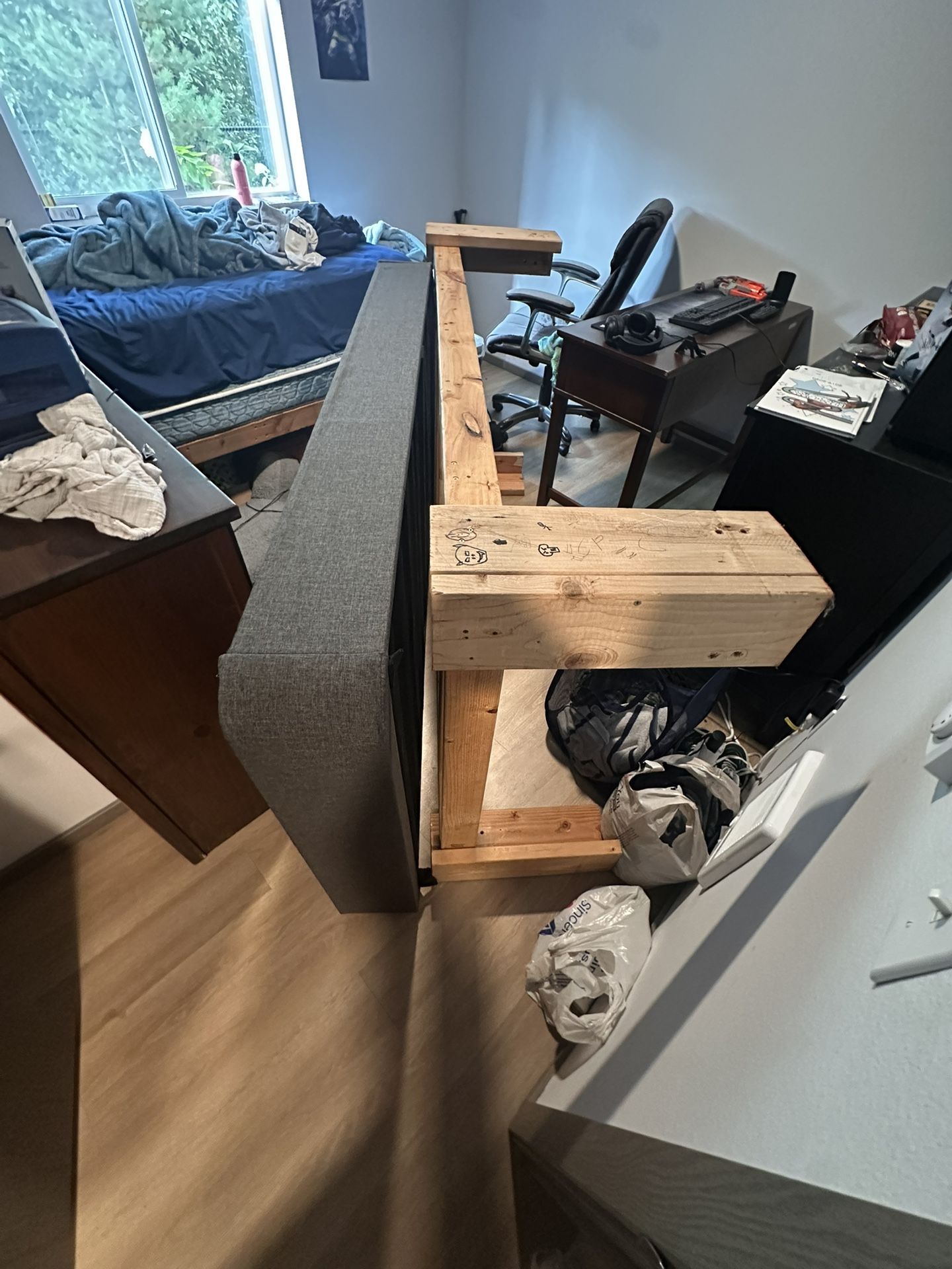 Twin Frame, Boxspring, and Mattress