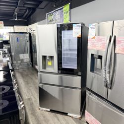 🔥 LG - Standard-Depth MAX 28.6 Cu. Ft. 4- Door French Door-in-Door Smart Refrigerator with InstaView MyColor - Stainless Steel🔥