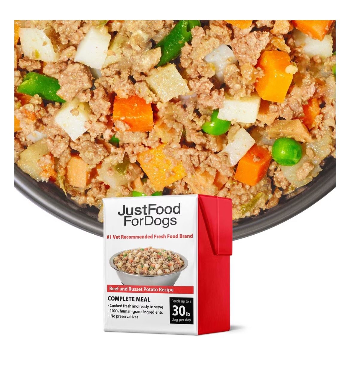 Just Food For Dogs Beef & Potato Food