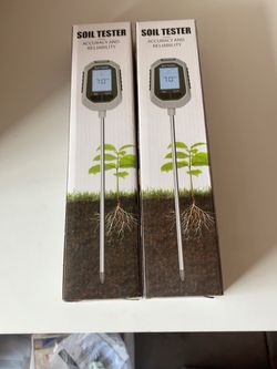 2 Digital Soil pH & Temperature Testers – Garden Plant Meters
