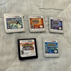 Nintendo DS 3DS Pokemon game lot bundle sun moon X Alpha Sapphire White 2