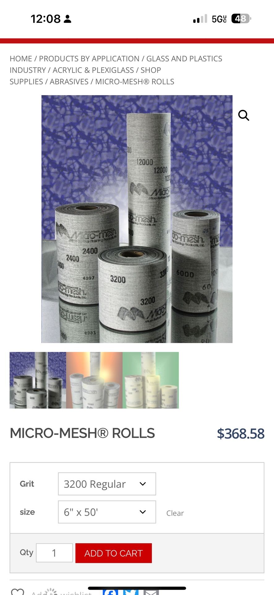 MICRO-SURFACE SANDPAPER ROLL 7 rolls- 3200 2 rolls -4000 1 roll - 8000 Shoot me good offer Thank