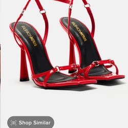 Red Heels Jeans And Dress 