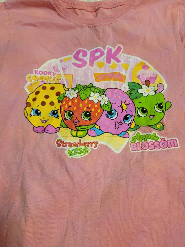 Shopkins Pink Girls T- Shirt Girls XL 14-16