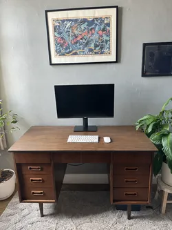 Midcentury solid-wood desk