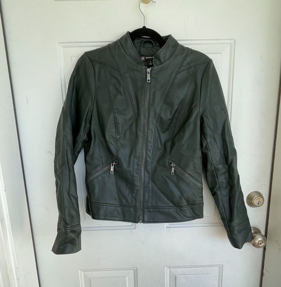 INC INTERNATIONAL CONCEPTS I.N.C. Faux-Leather Moto Jacket Size S