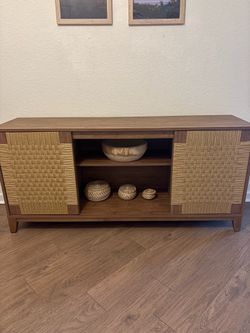 WEST ELM: Mid-Century Cane Media Console